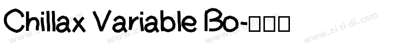 Chillax Variable Bo字体转换